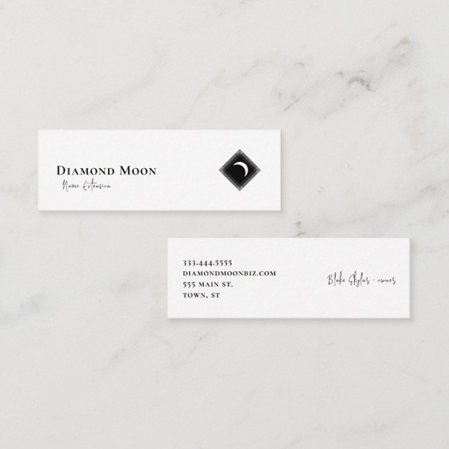 Diamond Moon Logo Mini Visitenkarte (Vorne/Hinten)