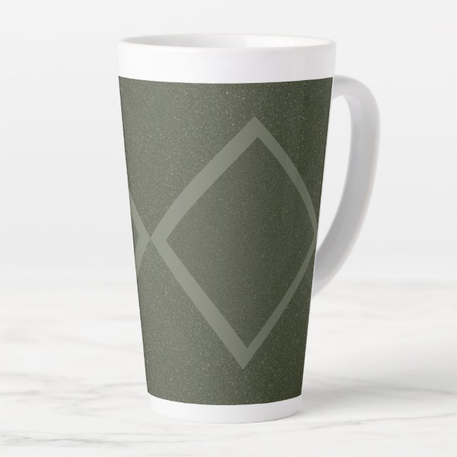 Diamond Moss Green Texture Latte Tasse (Rechte Ecke)