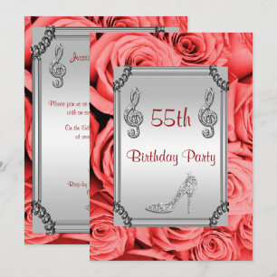 Diamond Musiknote, Stiletto & Rote Rosen 55. Einladung