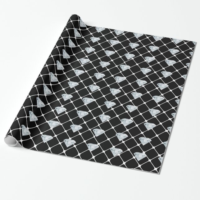 Diamond Muster Bling Designer suchen Geschenk Geschenkpapier (Ungerollt)