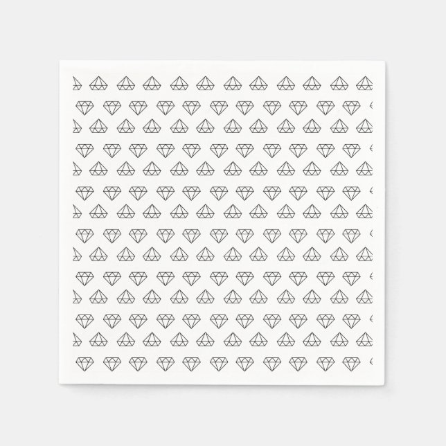 Diamond Muster Papier Napkins Serviette (Vorderseite)