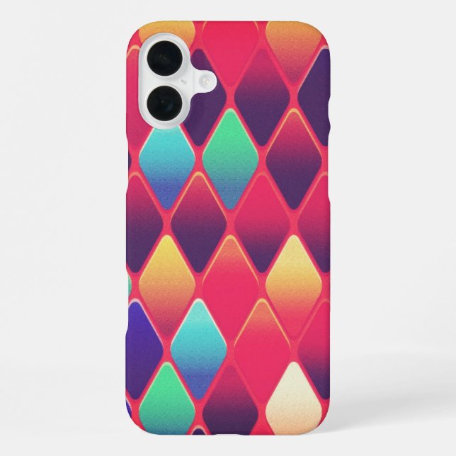 Diamond Muster Phone Case iPhone 16 Plus Hülle (Rückseite)