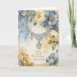 Diamond Necklace 75th Wedding Anniversary Karte