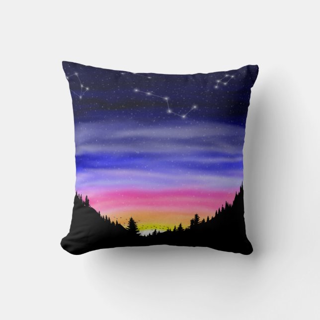 Diamond Night Throw Kissen (Vorderseite)