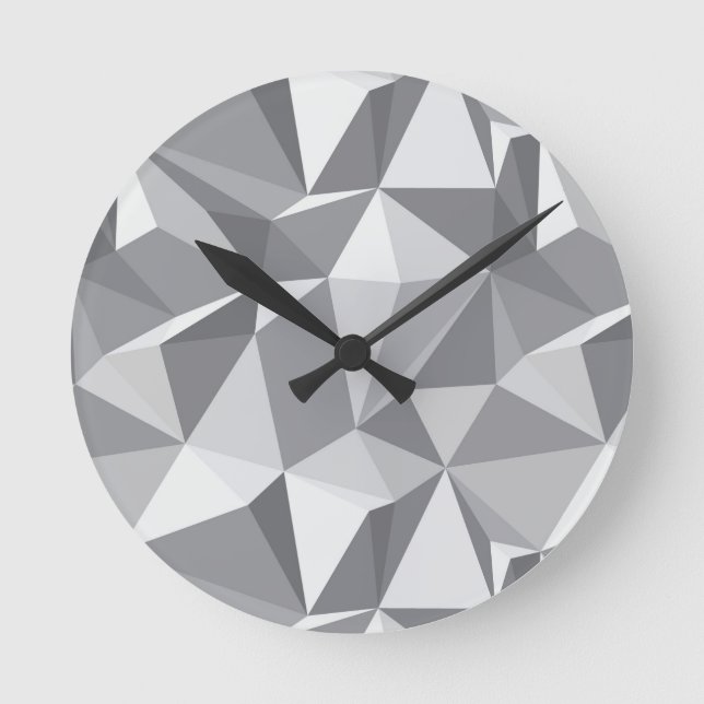 Diamond Pattern - Abstract Polygon Runde Wanduhr (Vorderseite)