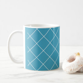 Diamond Pattern Aqua Kaffeetasse