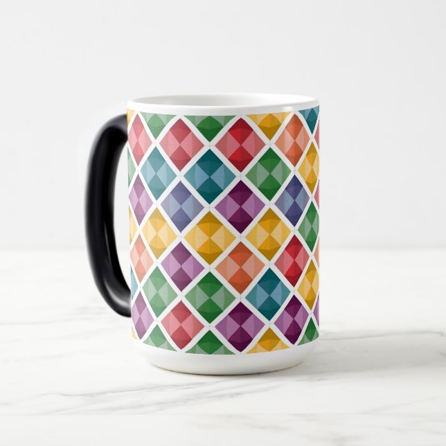 Diamond Pattern Coffee Tasse (Vorderseite Links)