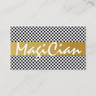 Diamond Pattern Magician Business Card Visitenkarte