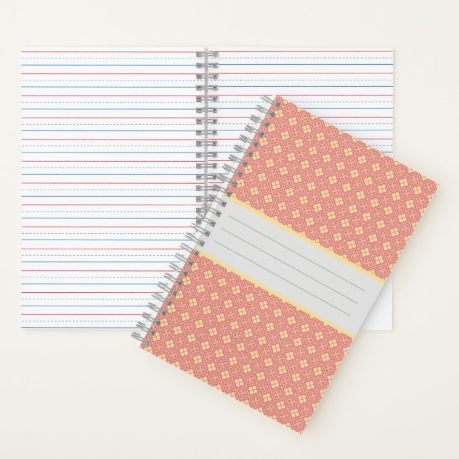 Diamond Pattern Rosé Notizbuch (Innen)