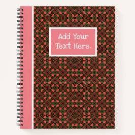 Diamond Pattern Spiral Notebook Notizbuch