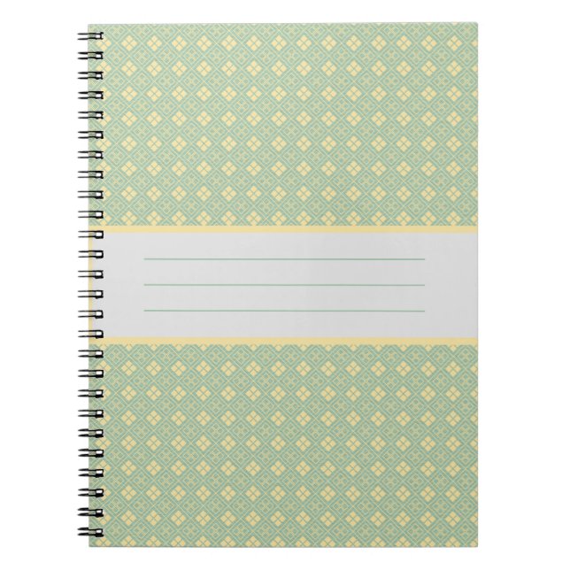 Diamond Pattern Teal Notizblock (Vorderseite)