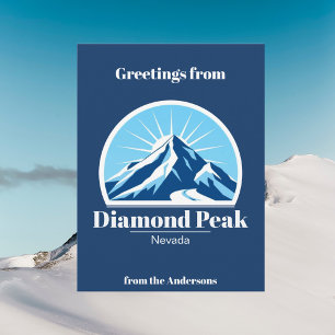 Diamond Peak Nevada Berg-Skigebiet Postkarte