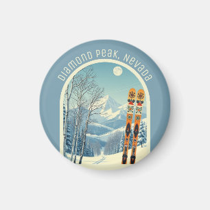 Diamond Peak Nevada Lake Tahoe Ski-Souvenir Magnet