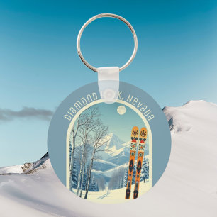 Diamond Peak Nevada Lake Tahoe Ski-Souvenir Schlüsselanhänger