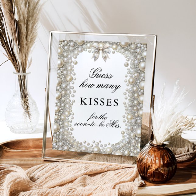 Diamond & Pearl Wie viele Kisses Bridal Shower Gam Poster (Von Creator hochgeladen)