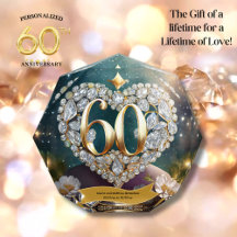 Diamond Personalisiert 60 Jahre Jubiläum Geschenkm
