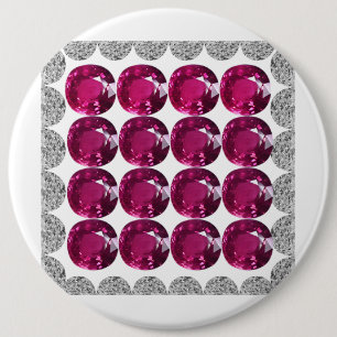 Diamond Pink Tourmaline Button