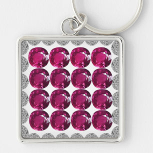Diamond Pink Tourmaline Schlüsselanhänger