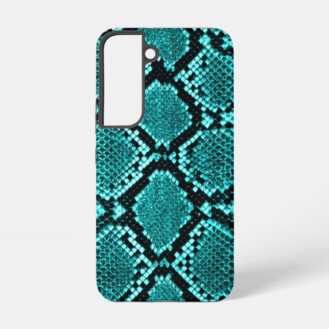 Diamond Rattlesnake Snake Skin aqua Samsung Galaxy Hülle (Rückseite)