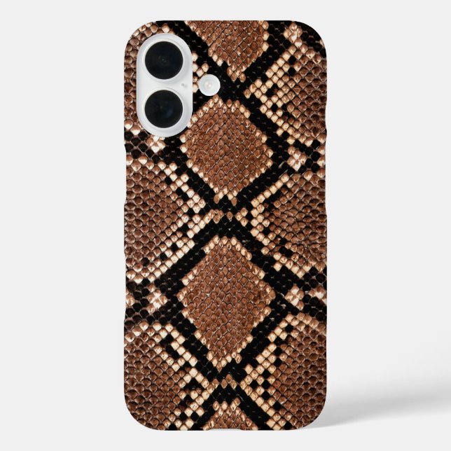 Diamond Rattlesnake Snake Skin iPhone 16 Hülle (Rückseite)