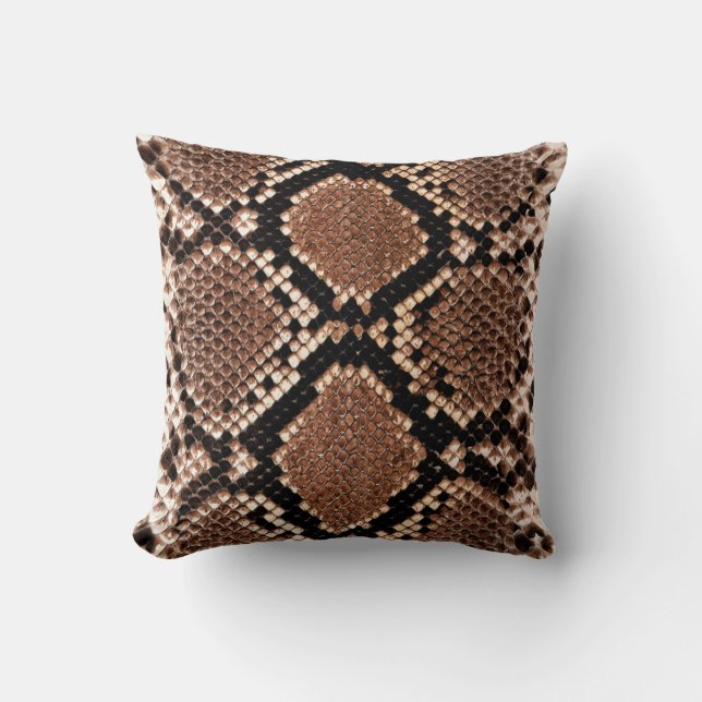 Diamond Rattlesnake Snake Skin Kissen (Vorderseite)
