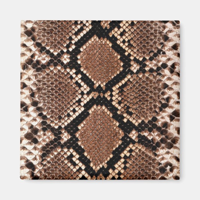 Diamond Rattlesnake Snake Skin Magnet (Vorne)