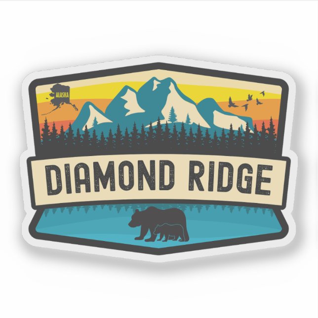 Diamond Ridge, Alaska Aufkleber (Vorderseite)