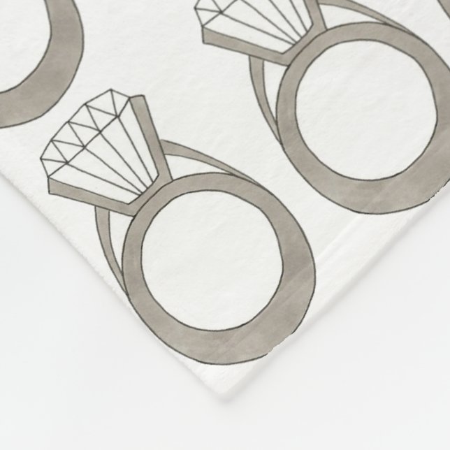 Diamond Ring Bling Juwelierbride Wedding Bridal Fleecedecke (Ecke)
