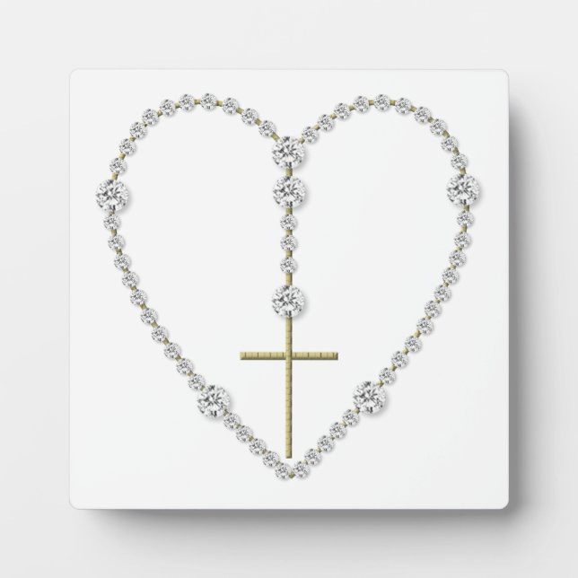 Diamond Rosary - Hail Mary Full of Grace Fotoplatte (Vorderseite)