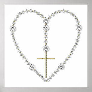 Diamond Rosary - Hail Mary Full of Grace Poster