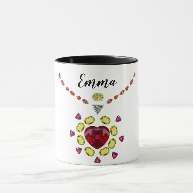Diamond & Ruby Hört euren Namen Kaffee Tasse (Zentrum)