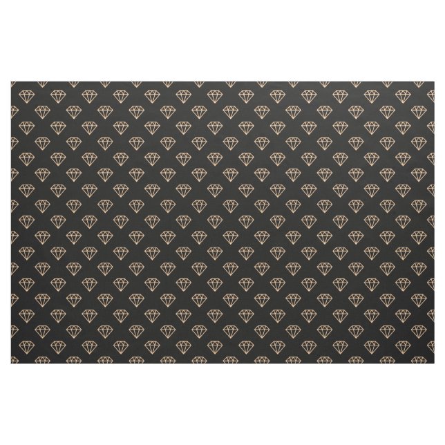Diamond - Sand auf schwarz Stoff (Yard (91,4 cm))