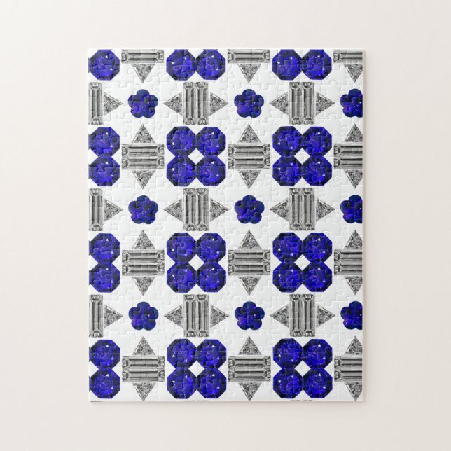 Diamond Sapphire Gemstone Art, blau (Vertikal)