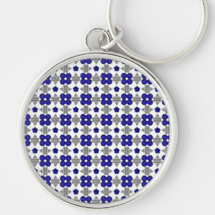 Diamond Sapphire Gemstone Art, blau Schlüsselanhänger