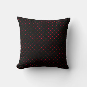 Diamond Shaped Red Heart & Line Art Kissen