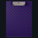 Diamond Shaped Red Heart & Line Art Klemmbrett<br><div class="desc">This design features bright red hearts almost connected by diagonal red lines making a diamond shape, or a square rotated 45 degrees. A simple pattern and theme that doesn't scream romance from the highest mountain, perfectly acceptable as a gift to friends and family as well as in the workplace. Feel...</div>