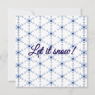 Diamond Snowflake Pattern Postcard Feiertagskarte