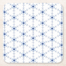 Diamond Snowflake Pattern Rechteckiger Pappuntersetzer