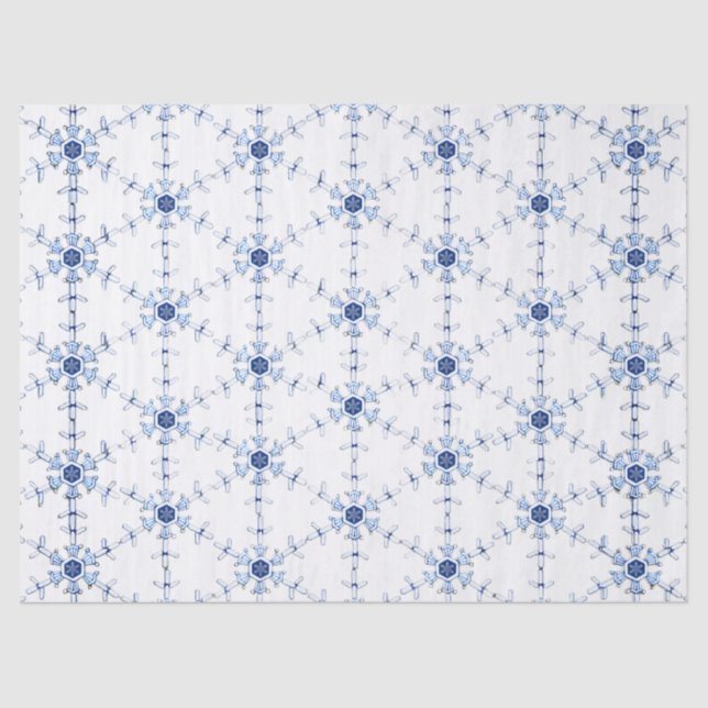 Diamond Snowflake Pattern Wrapping Paper Seidenpapier (Vorderseite)