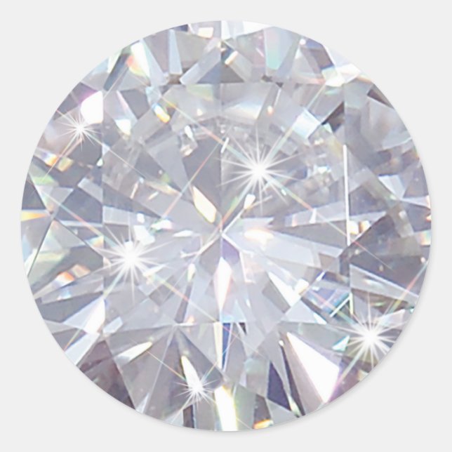 Diamond Solitaire Aufkleber für die Einladung (Vorderseite)