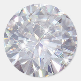 Diamond Solitaire Aufkleber für die Einladung