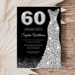 Diamond Sparkle Dress Silver 60. Geburtstagsparty Einladung<br><div class="desc">Diamond Silver Sparkle Dress Black 60. Geburtstagsparty Einladung Variationen zur Einladung und passende Artikel in unserem Shop</div>