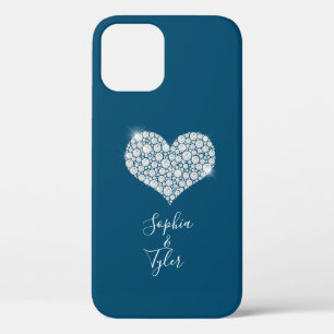 Diamond Sparkle Herz Welch Skriptnamen, Ocean Blue Case-Mate iPhone Hülle