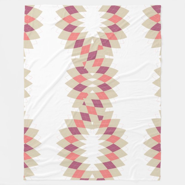 Diamond-Swirl-Muster Fleecedecke (Vorderseite)