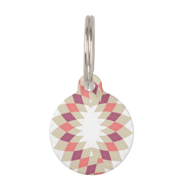 Diamond-Swirl-Muster Haustiermarke (Vorderseite)