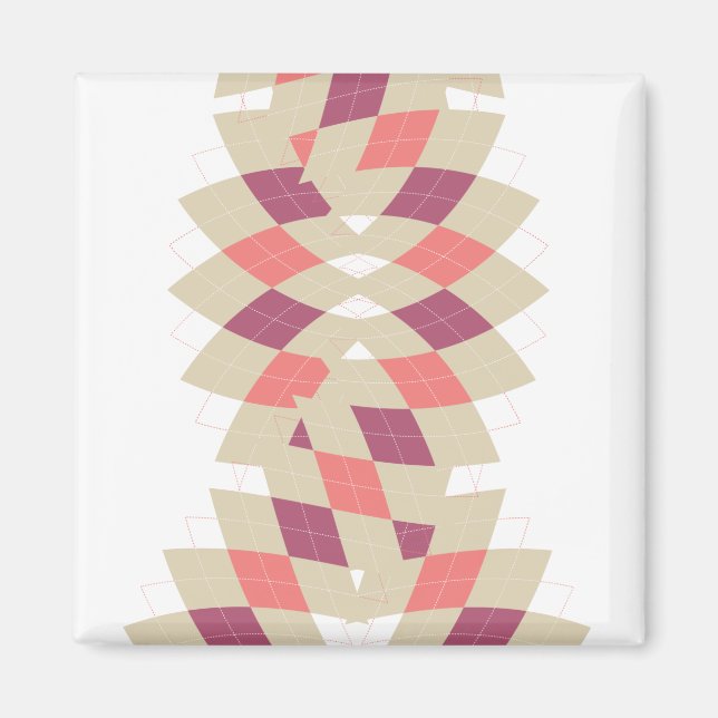 Diamond-Swirl-Muster Magnet (Vorne)