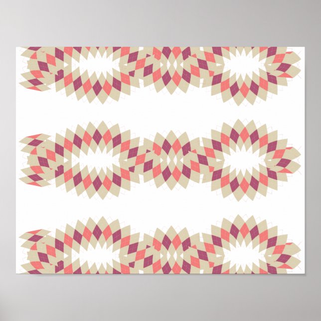 Diamond-Swirl-Muster Poster (Vorne)