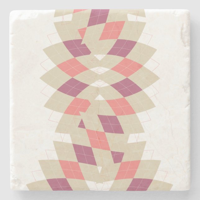 Diamond-Swirl-Muster Steinuntersetzer (Vorderseite)