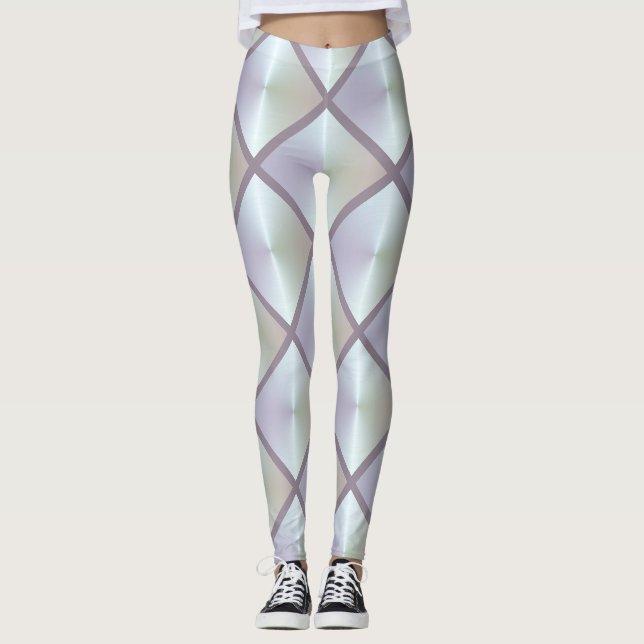 Diamond Tile Muster Iridescent Leggings (Vorderseite)