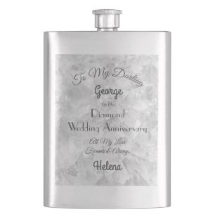 Diamond Wedding Anniversary Classic Flasche Flachmann